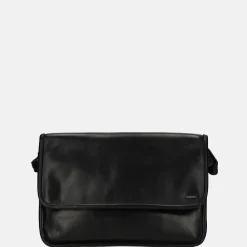 Crossbody Tassen^Berba Soft overslag crossbody tas M zwart