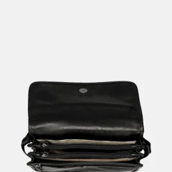 Crossbody Tassen^Berba Soft overslag crossbody tas M zwart