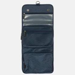 Toilettassen^Bric's Itaca Toilettas met haak ocean blue