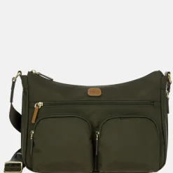Schoudertassen^Bric's schoudertas olive