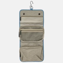 Toilettassen^Bric's Ulisse toilettas met haak grey blue