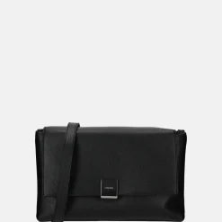 Schoudertassen^Calvin Klein Plaque schoudertas M black