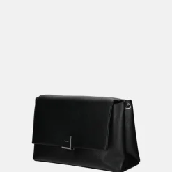 Schoudertassen^Calvin Klein Plaque schoudertas M black