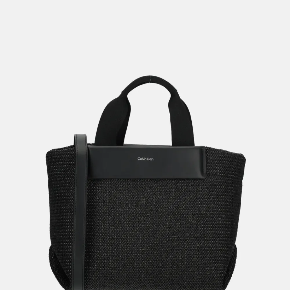 Handtassen^Calvin Klein Raffia handtas S black