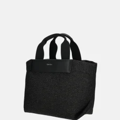 Handtassen^Calvin Klein Raffia handtas S black