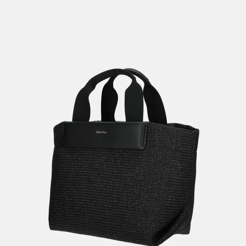 Handtassen^Calvin Klein Raffia handtas S black