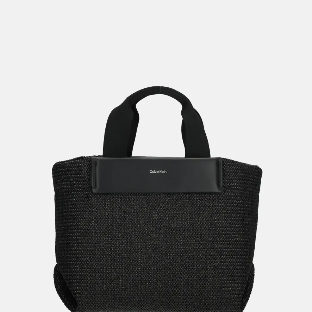 Handtassen^Calvin Klein Raffia handtas S black