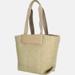 Shoppers^Calvin Klein Raffia shopper M crockery