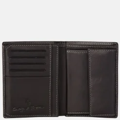 Heren Portemonnees | Gepersonaliseerde Portemonnees^Castelijn en Beerens Castelijn & Beerens billfold staand Canyon zwart