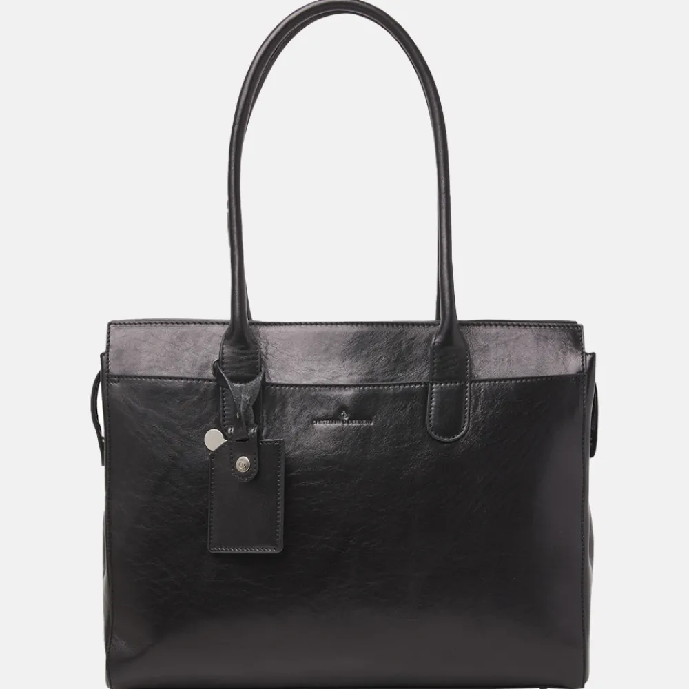 Dames Laptoptassen^Castelijn en Beerens Castelijn & Beerens Gaucho Ellen laptoptas 15.6 inch zwart