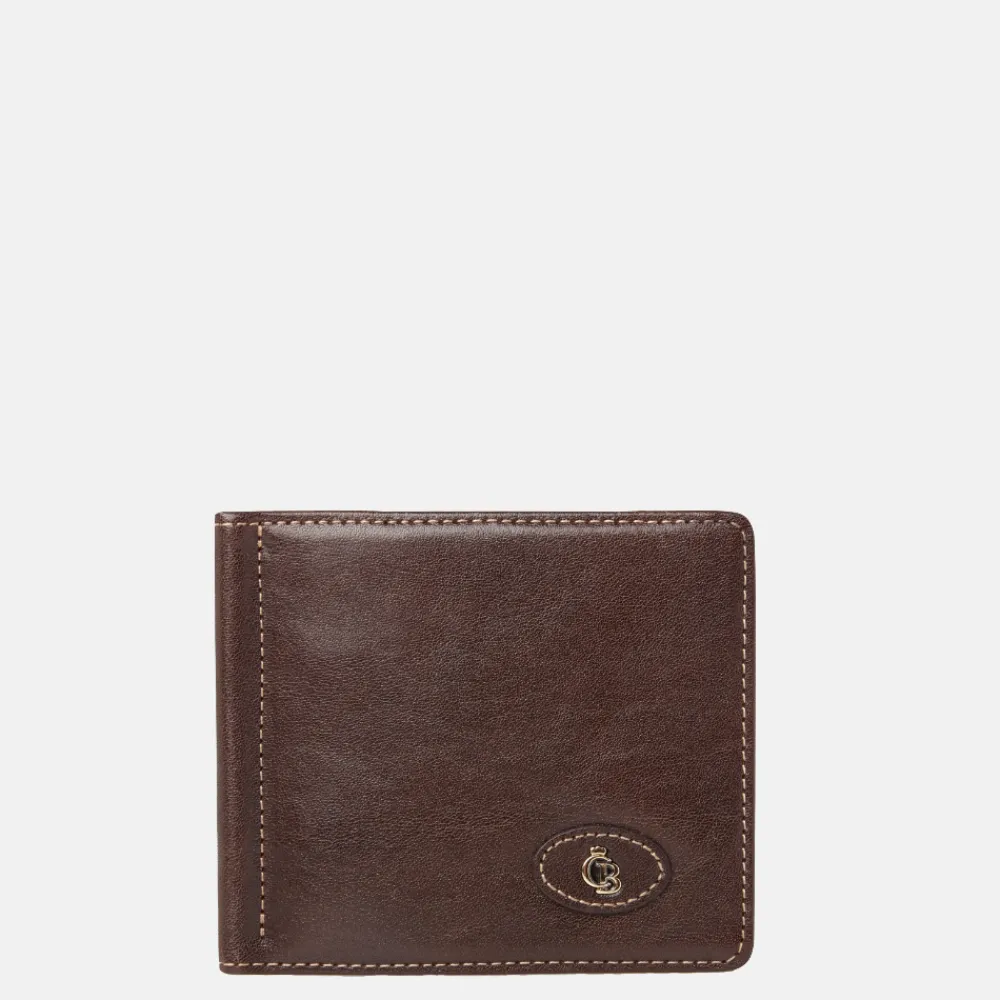 Heren Portemonnees^Castelijn en Beerens Castelijn & Beerens Gaucho Dollarclip portemonnee mocca