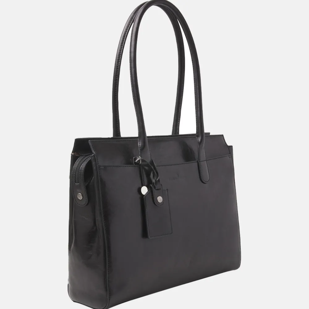 Dames Laptoptassen^Castelijn en Beerens Castelijn & Beerens Gaucho Ellen laptoptas 15.6 inch zwart