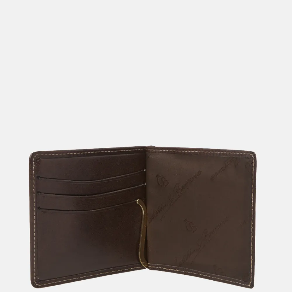 Heren Portemonnees^Castelijn en Beerens Castelijn & Beerens Gaucho Dollarclip portemonnee mocca
