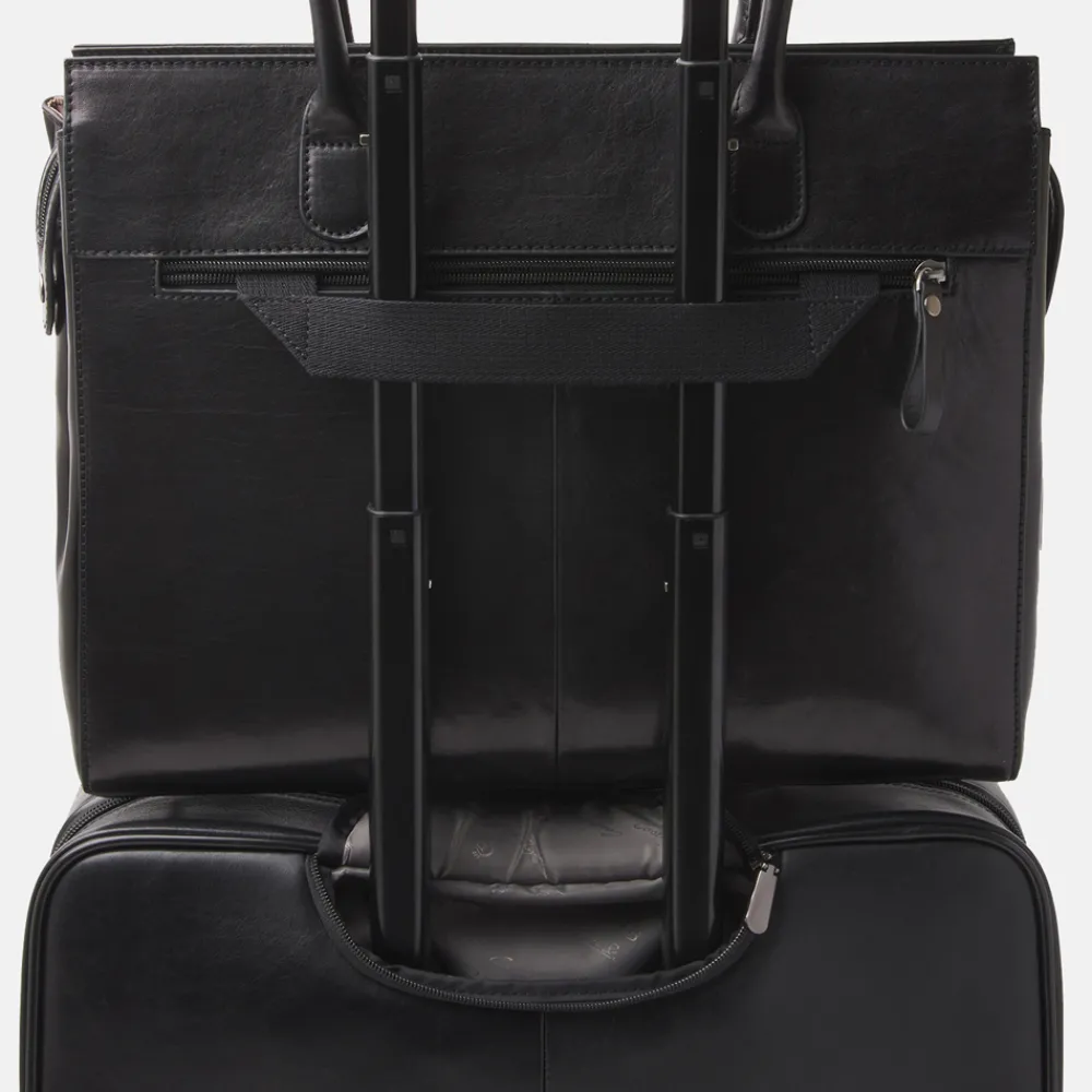 Dames Laptoptassen^Castelijn en Beerens Castelijn & Beerens Gaucho Ellen laptoptas 15.6 inch zwart
