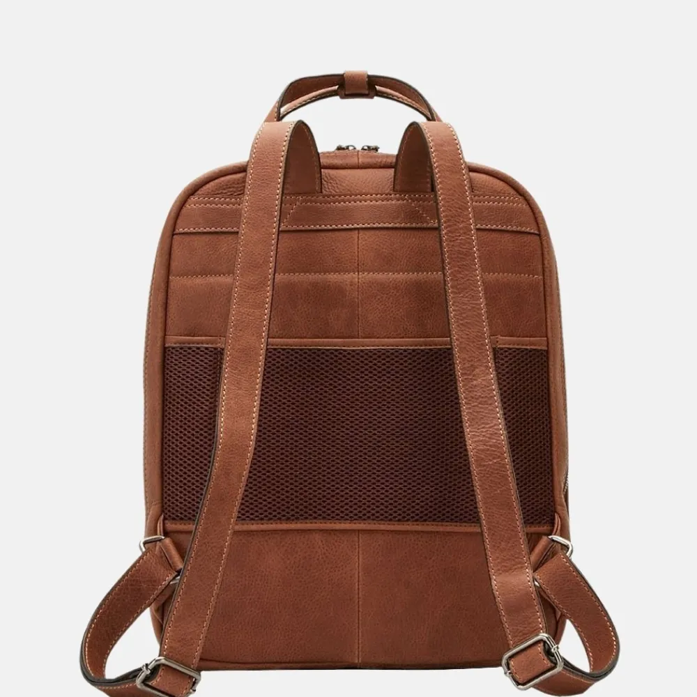 School Rugzakken | School Rugzakken^Castelijn en Beerens Castelijn & Beerens laptop rugzak Carisma 15.6 inch cognac