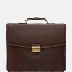 Heren Laptoptassen^Castelijn en Beerens Castelijn & Beerens Verona aktetas 15.6 inch mocca