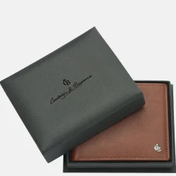 Heren Portemonnees | Gepersonaliseerde Portemonnees^Castelijn en Beerens Giftbox billfold lichtbruin