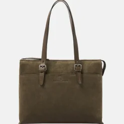 Dames Laptoptassen^Castelijn en Beerens laptoptas 15 inch dark military