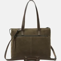 Dames Laptoptassen^Castelijn en Beerens laptoptas 15 inch dark military