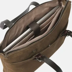 Dames Laptoptassen^Castelijn en Beerens Nubuck schoudertas 15 inch taupe