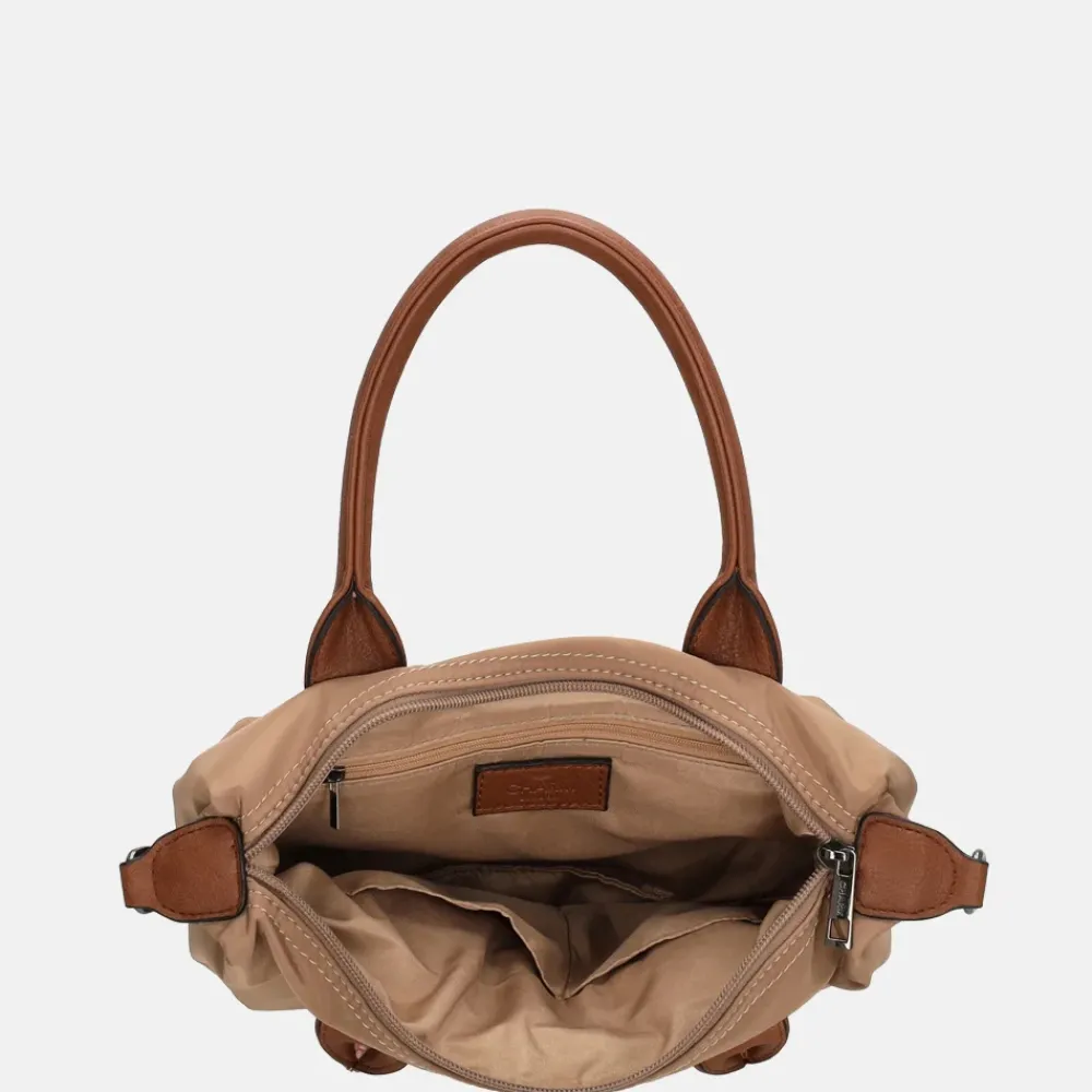 Handtassen^Charm London Buckingham handtas S taupe