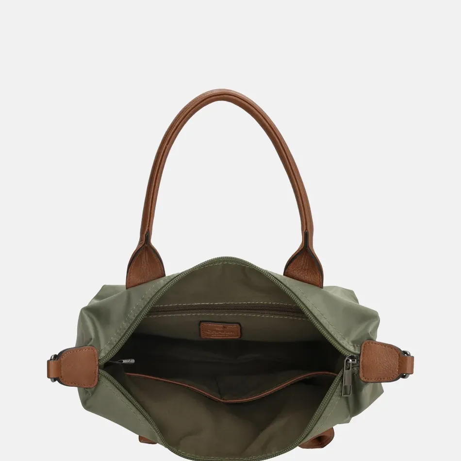 Handtassen^Charm London Buckingham handtas S olijfgroen