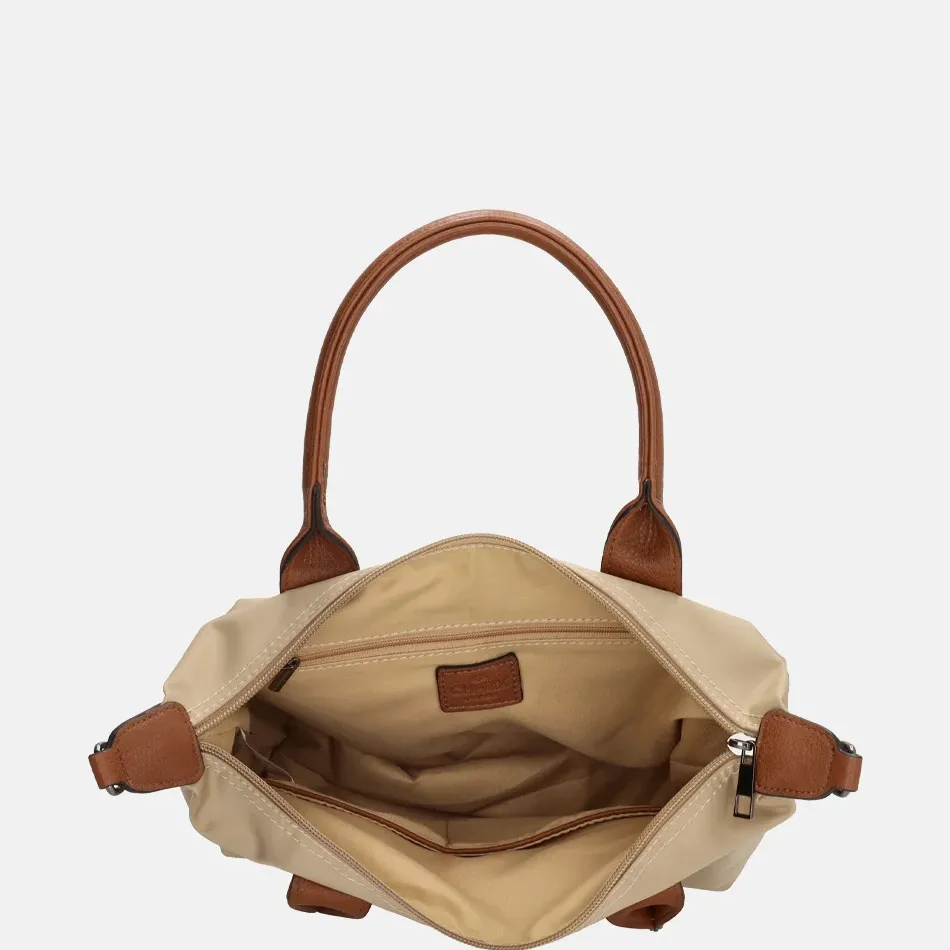 Handtassen^Charm London Buckingham handtas S zand