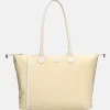 Dames Laptoptassen^Charm London Buckingham Mono shopper met 15.6 inch laptopvak L creme