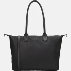 Dames Laptoptassen^Charm London Buckingham Mono shopper met 15.6 inch laptopvak L zwart