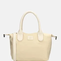 Handtassen^Charm London Buckingham Mono handtas creme