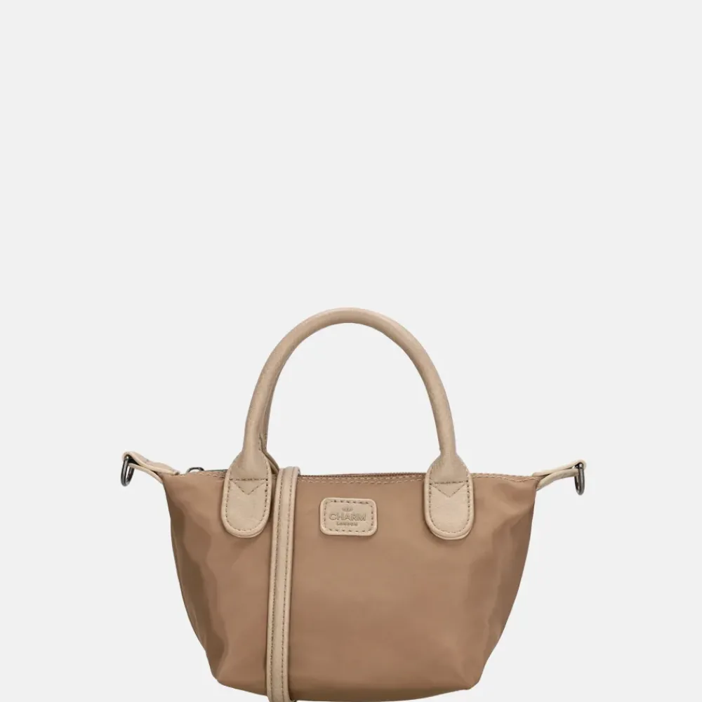 Crossbody Tassen^Charm London Buckingham Mono crossbody tas XS lichttaupe