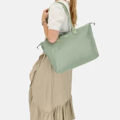 Dames Laptoptassen^Charm London Buckingham Mono shopper met 15.6 inch laptopvak L lichtgroen