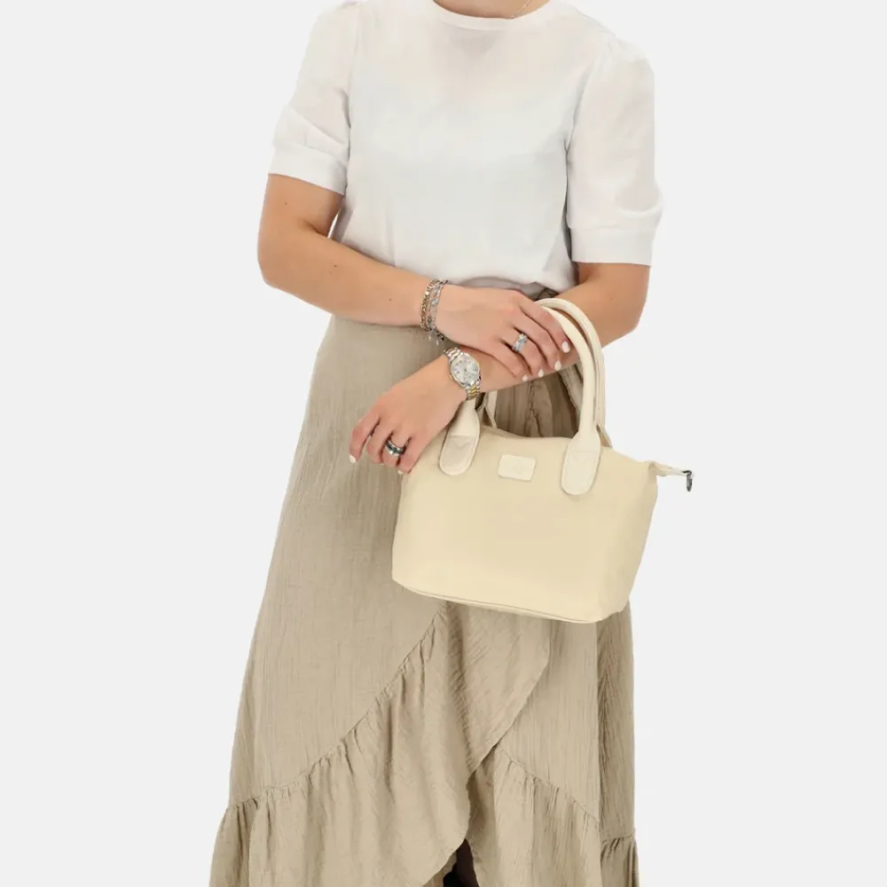 Handtassen^Charm London Buckingham Mono handtas creme