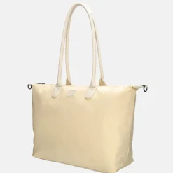 Dames Laptoptassen^Charm London Buckingham Mono shopper met 15.6 inch laptopvak L creme
