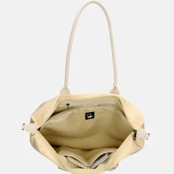 Dames Laptoptassen^Charm London Buckingham Mono shopper met 15.6 inch laptopvak L creme