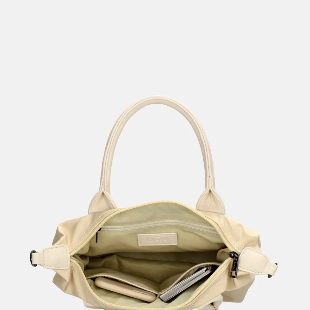 Handtassen^Charm London Buckingham Mono handtas creme