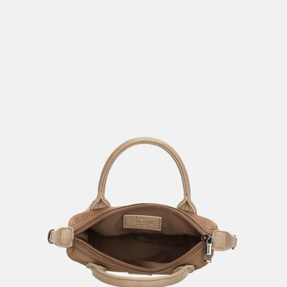 Crossbody Tassen^Charm London Buckingham Mono crossbody tas XS lichttaupe