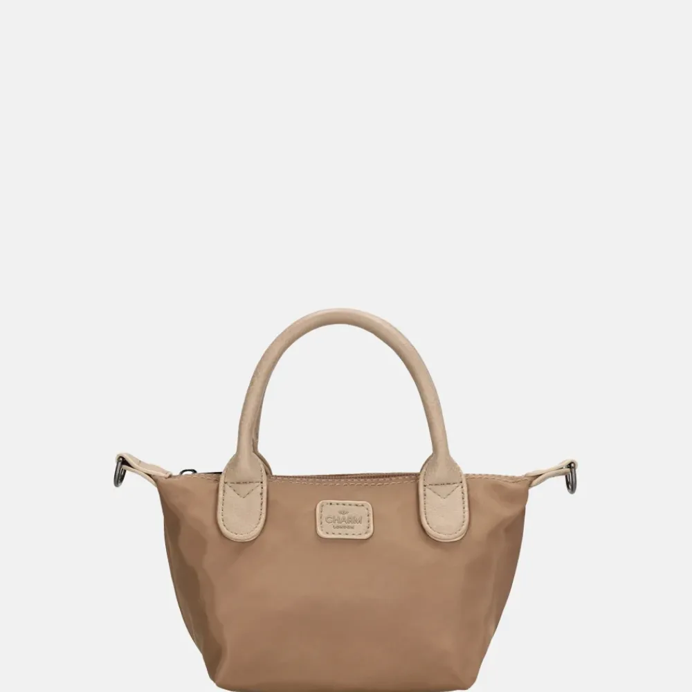 Crossbody Tassen^Charm London Buckingham Mono crossbody tas XS lichttaupe