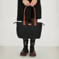 Shoppers^Charm London Buckingham shopper L zwart
