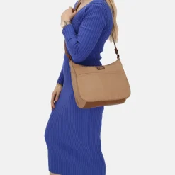 Schoudertassen^Charm London Buckingham schoudertas taupe
