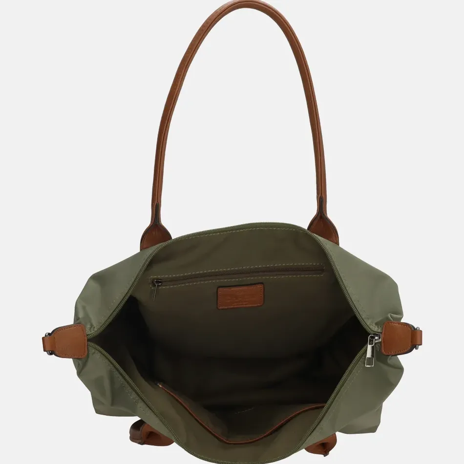 Shoppers^Charm London Buckingham shopper L olijfgroen