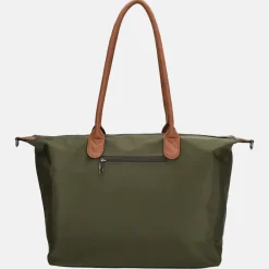 Schoolhandtassen | Dames Laptoptassen^Charm London Buckingham shopper met 15.6 inch laptopvak L olijfgroen