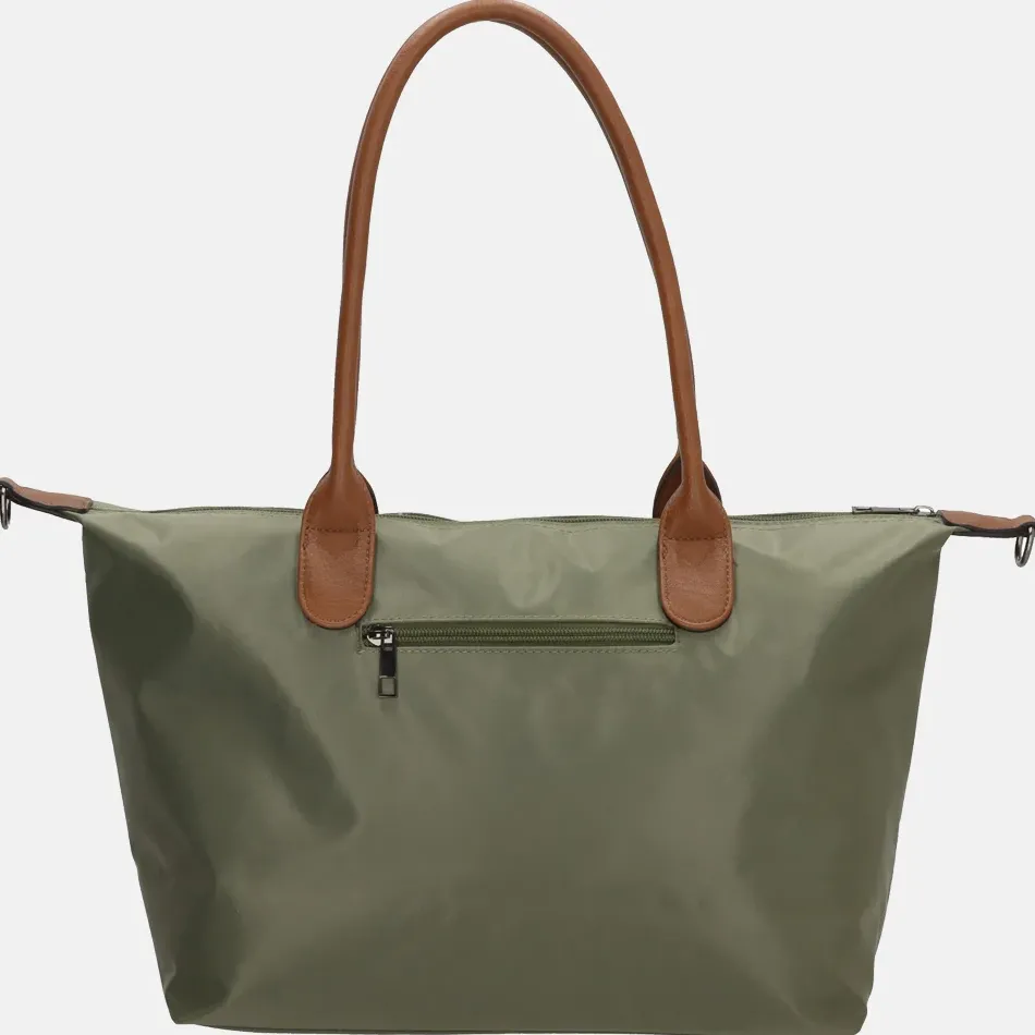 Shoppers^Charm London Buckingham shopper L olijfgroen