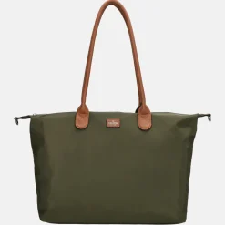 Schoolhandtassen | Dames Laptoptassen^Charm London Buckingham shopper met 15.6 inch laptopvak L olijfgroen