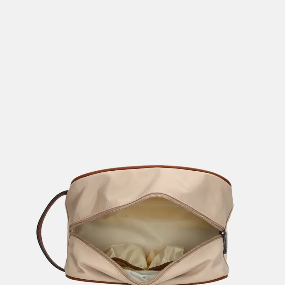 Toilettassen^Charm London Buckingham toilettas zand