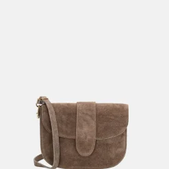 Crossbody Tassen^Charm London crossbody tas donkertaupe