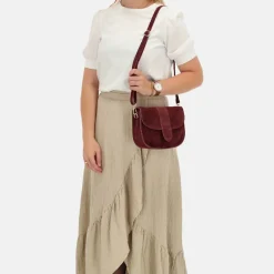 Crossbody Tassen^Charm London crossbody tas bordeaux rood