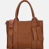 Shoppers^Charm London Debossed shopper M bruin