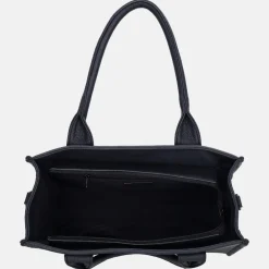 Shoppers^Charm London Debossed shopper M blauw