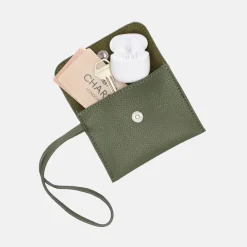 Shoppers^Charm London Debossed shopper M natuur groen